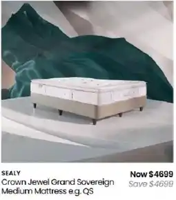 Myer Sealy Crown Jewel Grand Sovereign Medium Mattress e.g. QS offer