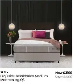 Myer Sealy Exquisite Casablanca Medium Mattress e.g QS offer