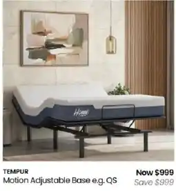 Myer Tempur Motion Adjustable Base e.g. QS offer