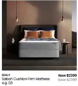 Myer SEALY Sabah Cushion Firm Mattress e.g. QS offer