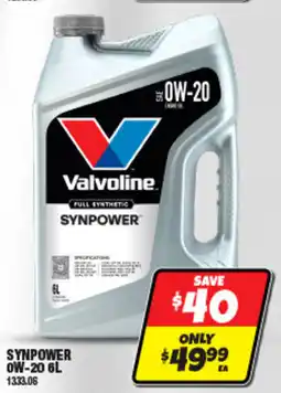 Autobarn Valvoline Synpower 0W-20 offer