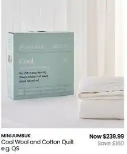 Myer MINIJUMBUK Cool Wool and Cotton Quilt offer