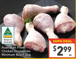 Supa Valu Australian Fresh Chicken Drumsticks offer