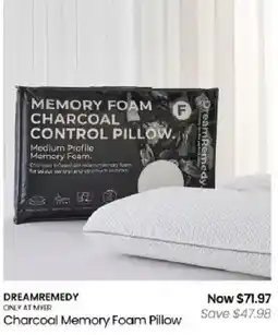 Myer DreamRemedy Charcoal Memory Foam Pillow offer