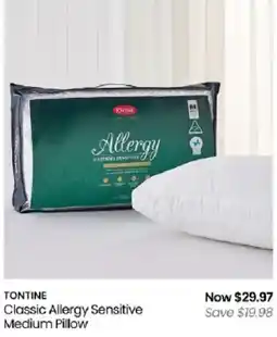 Myer Tontine Classic Allergy Sensitive Medium Pillow offer