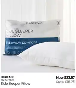 Myer Heritage Side Sleeper Pillow offer
