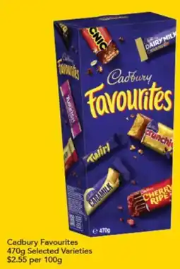 Supa Valu Cadbury Favourites Selected Varieties offer