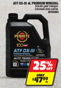 Autobarn Penrite ATF DX-III Premium Mineral Auto Trans Fluid offer