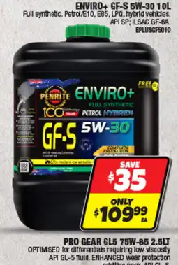 Autobarn Penrite Enviro+ Full Synthetic Petrol Hybrid GF-S 5W-30 offer