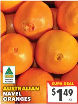 Supa Valu Australian Navel Oranges offer