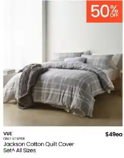 Myer Vue Jackson Cotton Quilt Cover Set offer