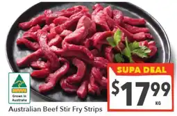 Supa Valu Australian Beef Stir Fry Strips offer
