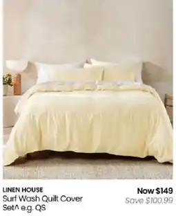 Myer Linen House Surf Wash Quilt Cover Set^ e.g. QS offer