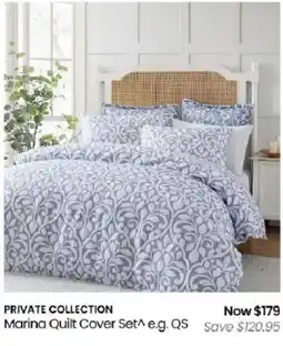 Myer Private Collection Marina Quilt Cover Set offer