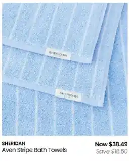 Myer Sheridan Aven Stripe Bath Towels offer