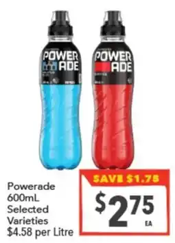 Supa Valu Powerade Selected Varieties offer