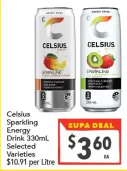 Supa Valu Celsius Sparkling Energy Drink offer