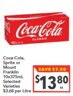 Supa Valu Coca-Cola Classic offer