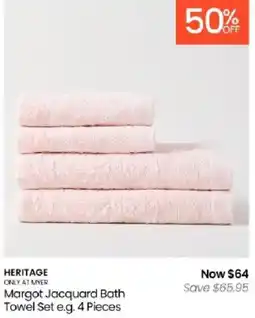 Myer Margot Jacquard Bath Towel Set offer