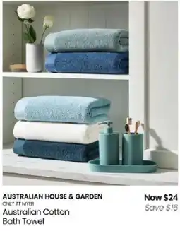 Myer Australian House & Garden Australian Cotton Bath Towel offer