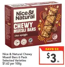 Supa Valu Nice & Natural Chewy Muesli Bars offer