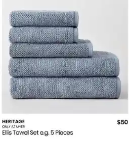 Myer Ellis Towel Set e.g. 5 Pieces offer