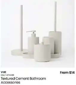 Myer Vue Textured Cement Bathroom Accessories offer