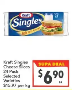 Supa Valu Kraft Singles Cheese Slices offer