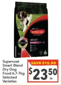 Supa Valu Supercoat Smart Blend Dry Dog Food 6.7-7kg Selected Varieties offer