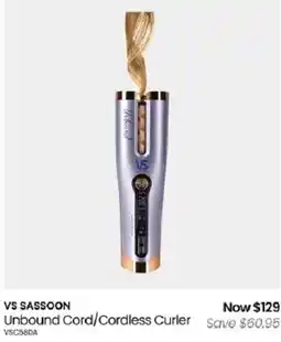 Myer VS SASSOON Unbound Cord/Cordless Curler offer