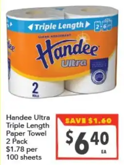 Supa Valu Handee Ultra Triple Length Paper Towel offer