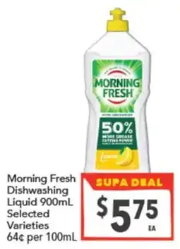 Supa Valu Morning Fresh Dishwashing Liquid offer