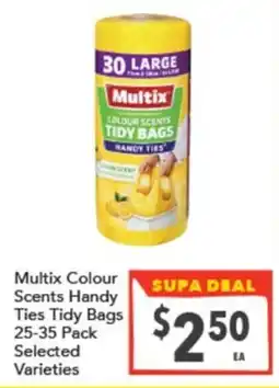 Supa Valu Multix Colour Scents Handy Ties Tidy Bags offer