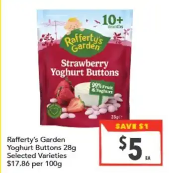 Supa Valu Rafferty's Garden Yoghurt Buttons offer