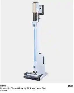 Myer Shark PowerLite Clean & Empty Stick Vacuum, Blue offer