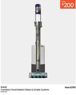 Myer Shark Cordless PowerDetect Clean & Empty System offer