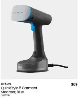 Myer BRAUN QuickStyle 5 Garment Steamer, Blue offer