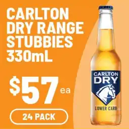 Supa Valu Carlton Dry Range Stubbies offer