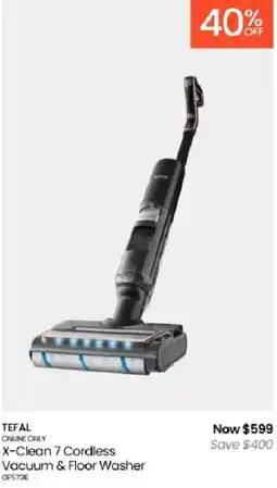 Myer Tefal X-Clean 7 Cordless Vacuum & Floor Washer offer
