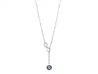 Bevilles Jewellery Infinity & Evil Eye Sterling Silver Necklace offer