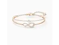 Bevilles Jewellery SWAROVSKI ETERNAL FLOWER BEE PIERCED EARRINGS, WHITE, GOLD-TONE PLATED offer