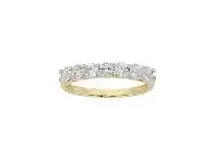 Bevilles Jewellery 9ct Yellow Gold Cubic Zirconia Eternity Ring - O offer