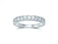 9ct White Gold 0.50ct Brilliant Channel Eternity Ring - N