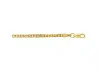 Bevilles Jewellery 9ct Yellow Gold Diamond Cut Curb Chain Necklace 50cm offer