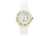 Bevilles Jewellery Pierre Cardin Ladies Round Stone Set Gold and White Watch - 5268 offer