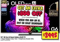 JB Hi-Fi 55" 4K Evo AI Smart Gallery OLED TV offer