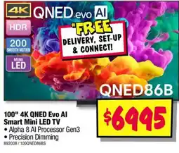 JB Hi-Fi 100" 4K QNED Evo AI Smart Mini LED TV offer