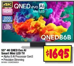 JB Hi-Fi 55" 4K QNED Evo AI Smart Mini LED TV offer