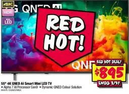 JB Hi-Fi 55" 4K QNED AI Smart Mini LED TV offer