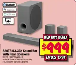 JB Hi-Fi S80TR 5.1.3Ch Sound Bar With Rear Speakers offer